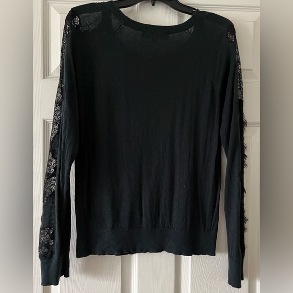 LOFT Sweater with Black Lace, Size M - Picture 2 of 4